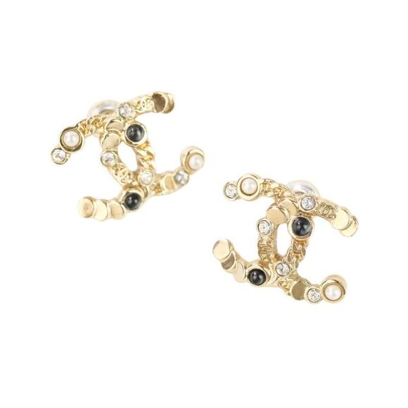Pre Loved chanel Women metallic | gold Earrings - Picture 1 of 8
